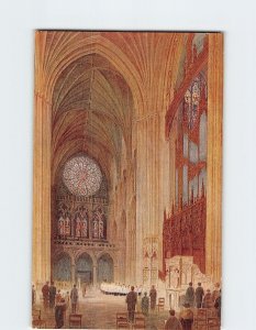 Postcard Interior of the North Transept Washington Cathedral Washington DC USA