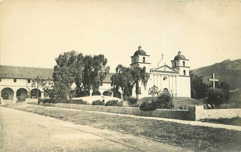 Anderson C-1910 Santa Barbara California Mission RPPC Photo Postcard 20-7135