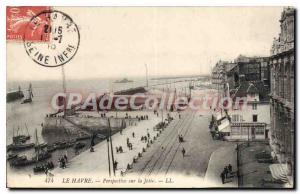 Old Postcard Sainte Adresse Prespective Sur La Jetee