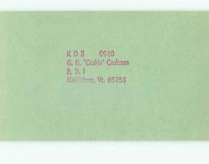 comic - QSL CB HAM RADIO CARD South Birlington Virginia VA s0116