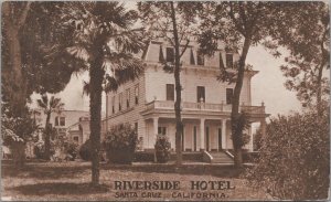 Postcard Riverside Hotel Santa Cruz CA 1910