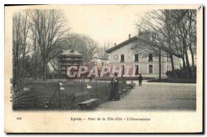 Old Postcard Lyon d'Or Tete Observatory Park