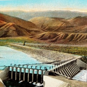 Truckee River Dam Nevada Postcard Derby Historic Landmark c1950-60s PCBG8A