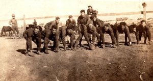 RPPC Real Photo Postcard - US Army - Mexico Conflict - Playing Football