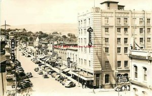 OR, Pendleton, Oregon, Street Scene, Temple Hotel, Hotel Rex, RPPC