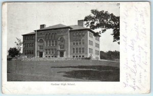 GARDNER, Massachusetts MA ~ GARDNER HIGH SCHOOL  Worcester County 1905  Postcard