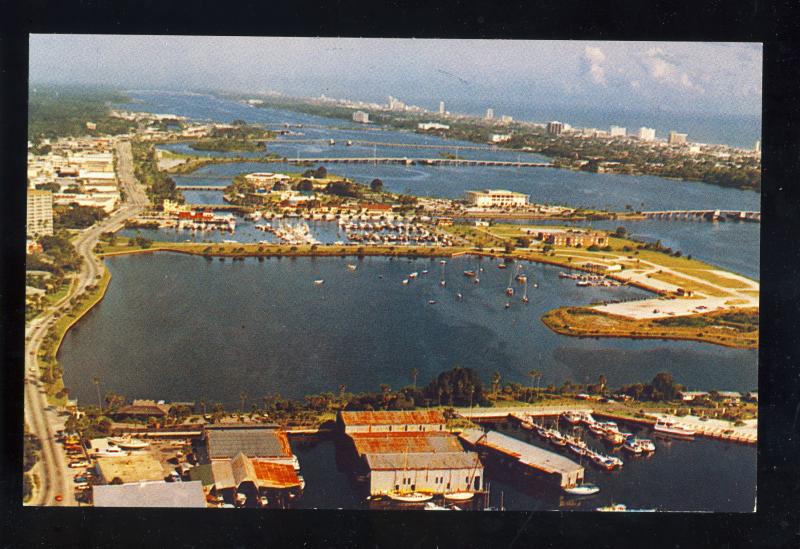 Daytona Beach, Florida/FL Postcard, Aerial View Boat Works/Basin/Yacht Club