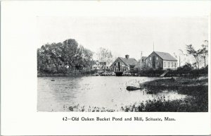 Postcard MA Plymouth County Scituate Old Oaken Bucket Pond & Mill ~1905 H20