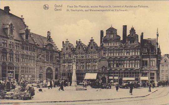 Belgium Gent Gand Place Ste Pharailde ancien Hospice St Laurent et Marche -au...