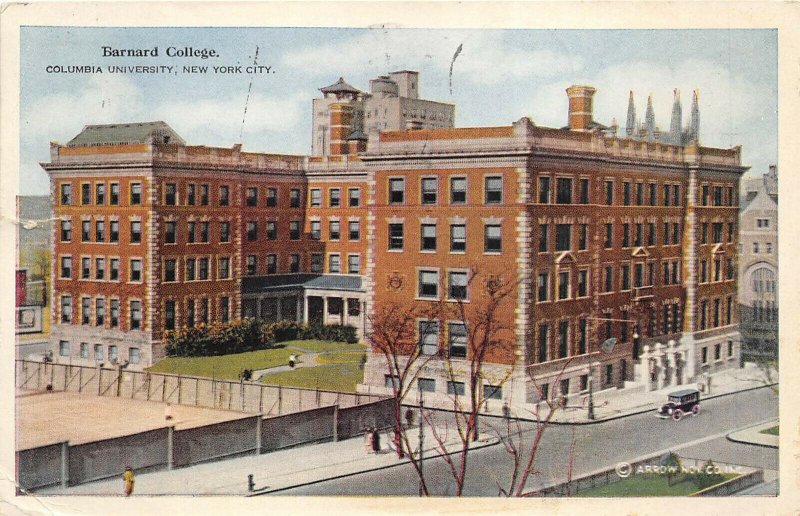 New York City NY 1931 Postcard Barnard College Columbia University