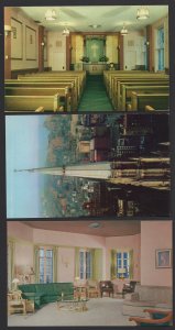 Lot of 3 Illinois CHICAGO Temple First Methodist Exterior - Interior ~ Chrome