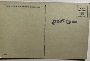 Pennsylvania PA postcard Hershey Convention Hall entrance grounds flag K6