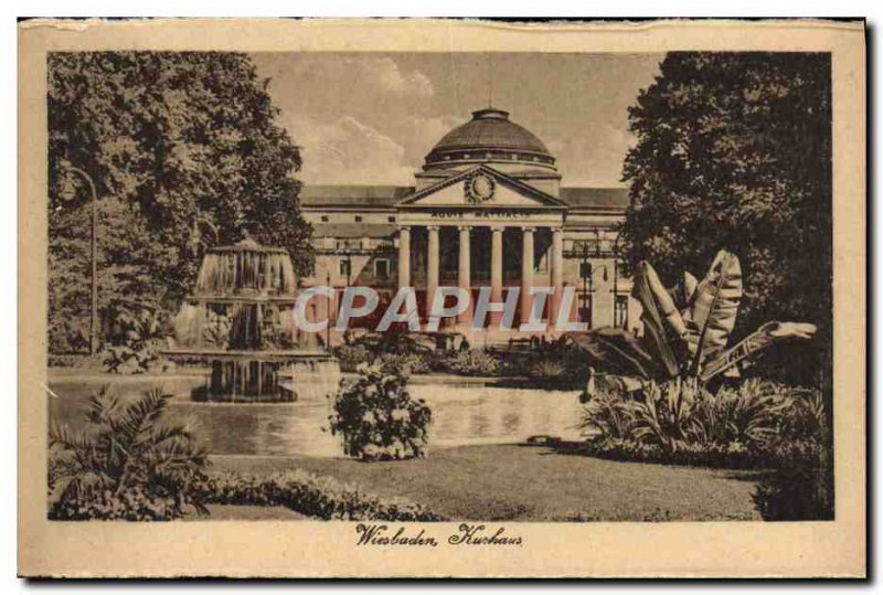 Old Postcard Wiesbaden Kurhaus