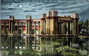 VINTAGE POSTCARD PANAMA-PACIFIC INTERNAT'L EXPO 1915 PERISTYLE PALACE FINE ARTS