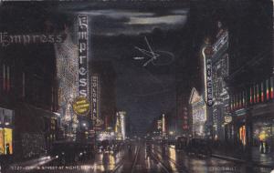 DENVER, Colorado, 1914; Curtis Street at Night