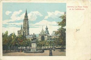 Lot 3 early postcards Antwerp 1900s Belgium