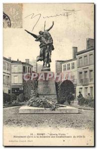 Old Postcard 1870 Militaria War Niort Gloria Victis monument to the memory of...