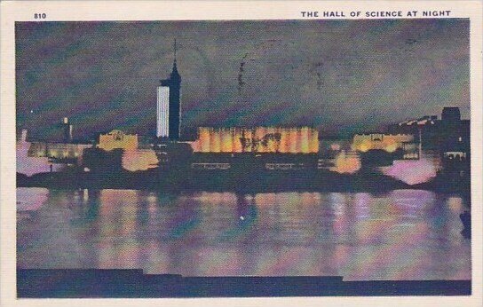 The Hall Of Science At Night Chicago World's Fair 1933-34 1933