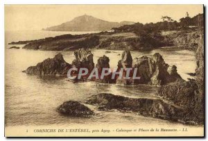 Postcard Old Corniche Esterel Agay Pres cove and Lighthouse Baumette