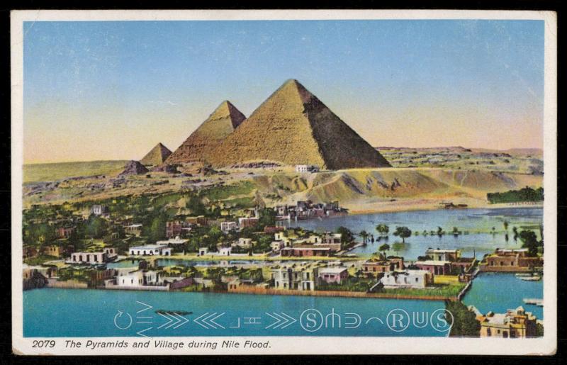 The Pyramids and Village during the Nile Flood