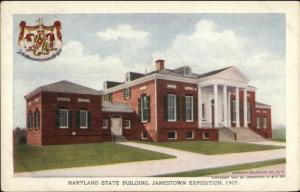 1907 Jamestown Expo #135 Maryland State Bldg Postcard