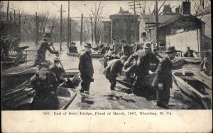 Wheeling West Virginia WV Flood c1910s Postcard