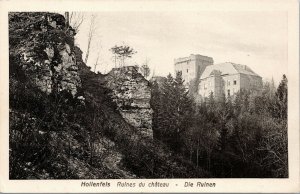 postcard Luxembourg - Hollenfels - Castle Ruins