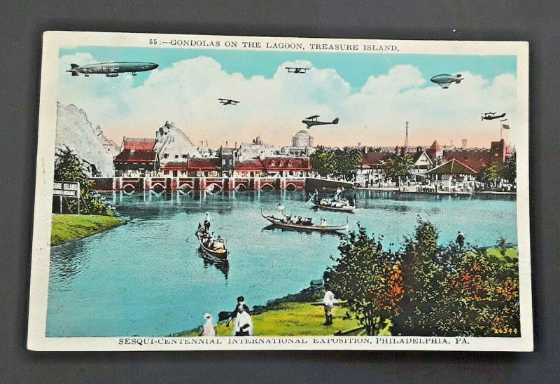 Mint Vintage Philadelphia PA Sesquicentennial Intl Expo Treasure Island Postcard 