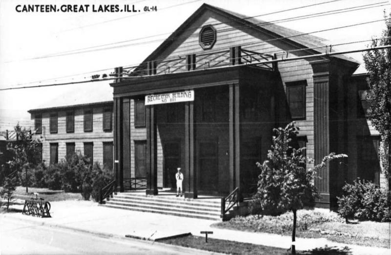 Great Lakes Illinois Recreation Building Canteen Real Photo Postcard J47211