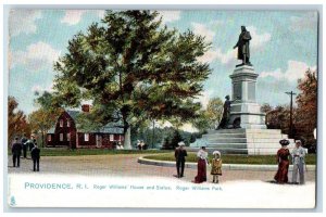 Providence Rhode Island RI Postcard Roger Williams' House And Statue c1908 Tuck