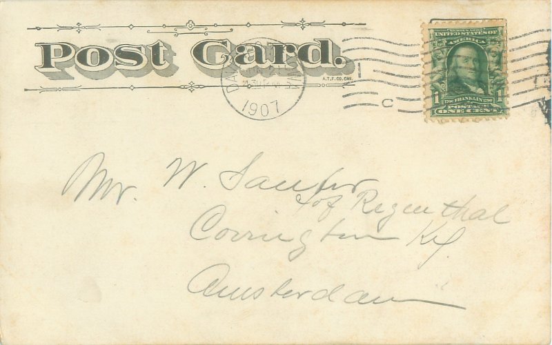 Davenport Iowa Schuetzen Park UDB Litho Postmarked 1907