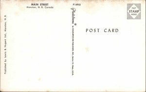 Moncton New Brunswick Main Street Woolworth Store c1950-60s Vintage Postcard