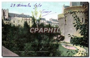 Old Postcard Nantes Chateau La Cathedrale