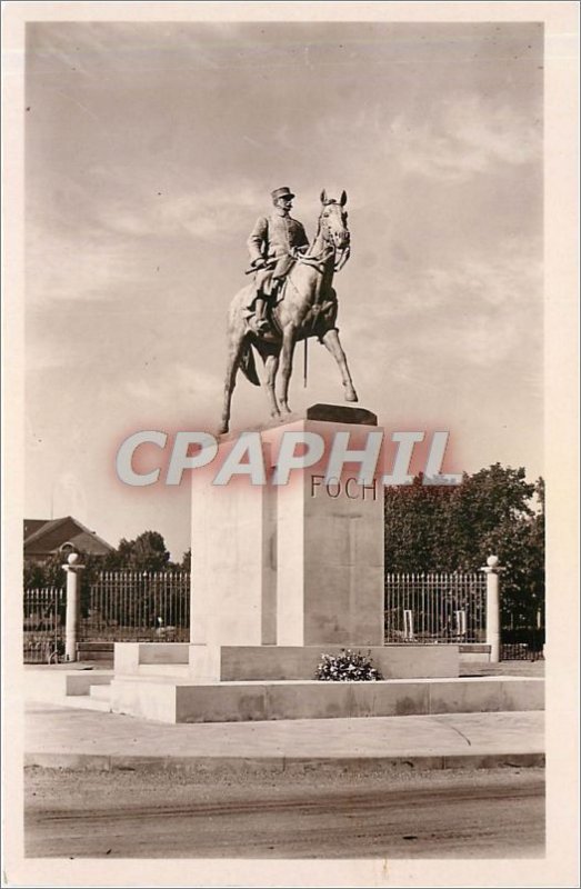 Old Postcard TARBES.Statue of Marechal Foch (J.MARTIN.Arch)