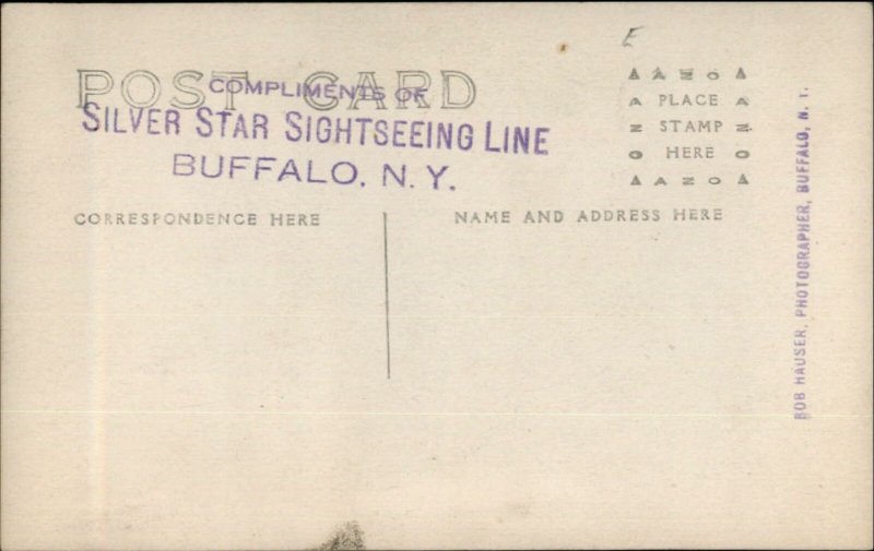 Buffalo NY Silver Star Sightseeing Bus c1910 Real Photo Postcard