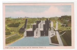 Flight Locks Welland Ship Canal St Catherine's Ontario Canada postcard