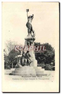 Old Postcard Monument Jean Mace Founder of the French League of & # 39Enseign...