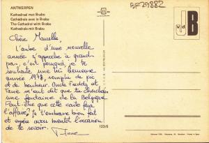 BF29882 antwerpen anvers kathedral met brabo belgium   front/back image