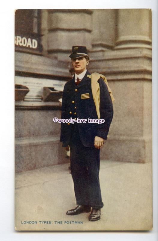 su3321 - Early Postman in Uniform - postcard London Types by Celesque