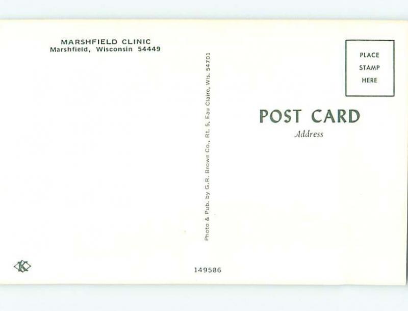 Unused Pre-1980 HOSPITAL SCENE Marshfield Wisconsin WI W2581