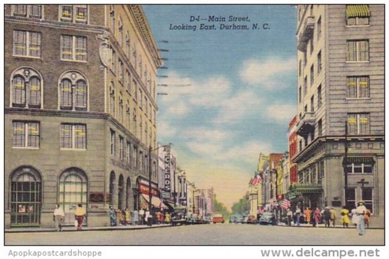 Main Street Looking East Durham North Carolina 1955