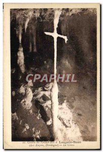 Old Postcard Grotte du Grand Roc Laugerie Low The Cross