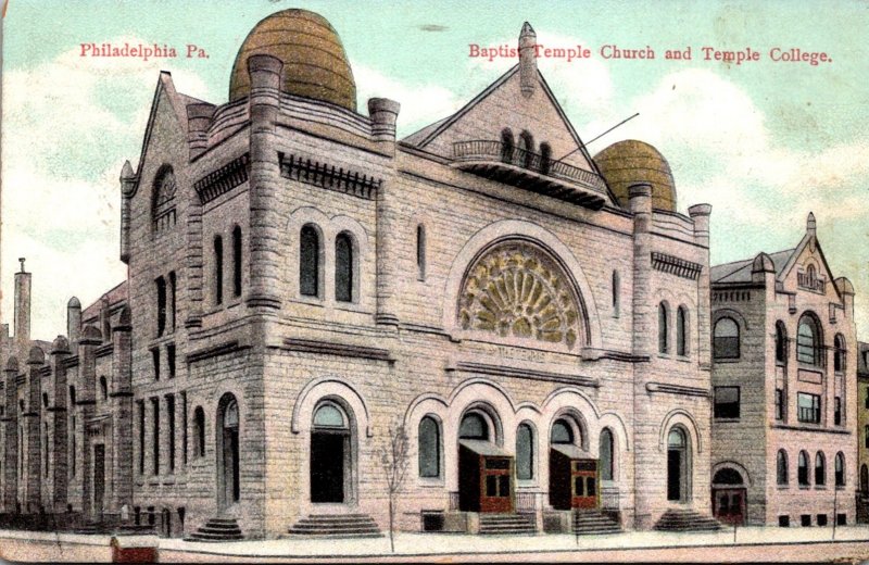 Pennsylvania Philadelphia Baptist Temple Church and Temple College1910