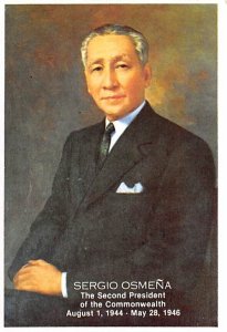 Sergio Osmena Second President of the Commonwealth Non Postcard Backing 