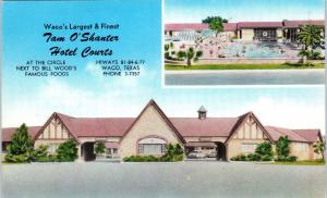 WACO, TX Texas   TAM O' SHANTER HOTEL COURTS    c1950s   Roadside   Postcard