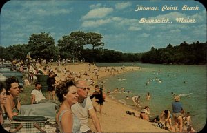 Brunswick ME Thomas Point Beach c1950s-60s Postcard #2 