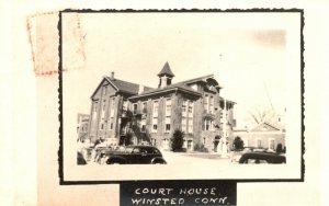 Vintage Postcard 1910's County Court House Winsted Connecticut RPPC Photo