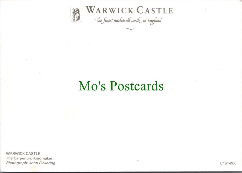 Warwickshire Postcard - Warwick Castle, The Carpentry, Kingmaker RR18569