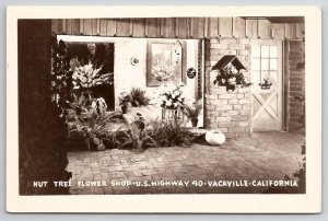 Vacaville CA Nut Tree Flower Shop US Hwy 40 RPPC Real Photo Postcard V23