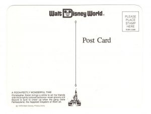 Pooh Bear, Christopher Robin, Balloons Disney Cartoon, Large 5 X 7 inch Postcard